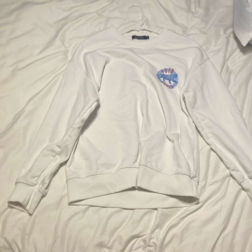 White Graphic Women's Sweater